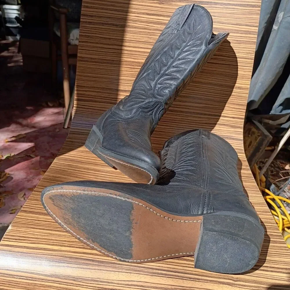 Unbranded Men's Black Western Boots
